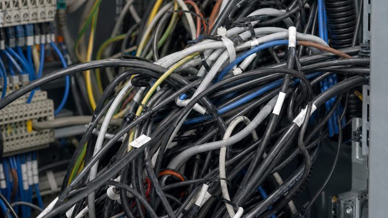 Los mazos de cables son difíciles de organizar y mantener.