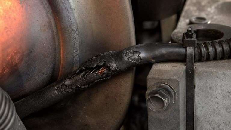 El cableado está expuesto a altas temperaturas.
