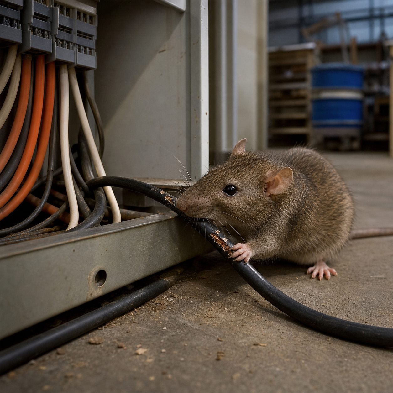 Los animales pueden destruir el cableado en una noche